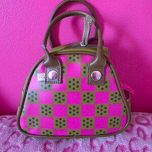 i-Dog Robot Toy Pink & Brown Carrying Case Bag Dots Purse Y2K